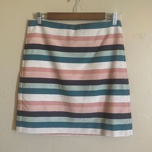 EUC. Loft striped mini pencil skirt